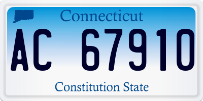 CT license plate AC67910