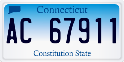 CT license plate AC67911
