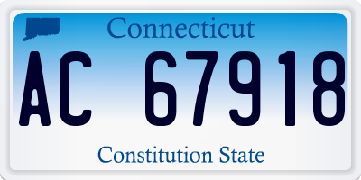 CT license plate AC67918