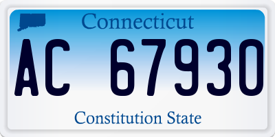 CT license plate AC67930