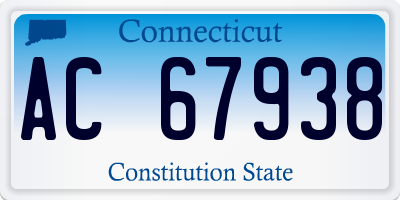 CT license plate AC67938