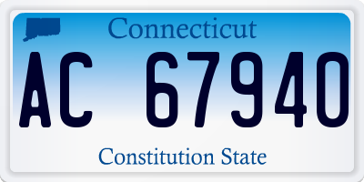 CT license plate AC67940