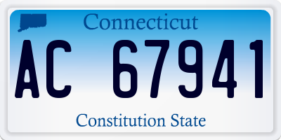 CT license plate AC67941