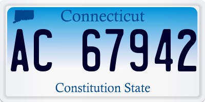 CT license plate AC67942