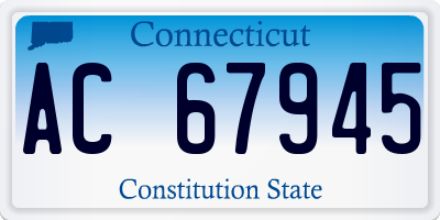 CT license plate AC67945