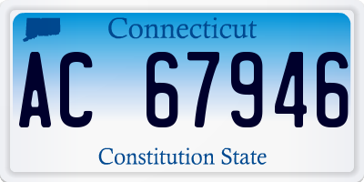 CT license plate AC67946
