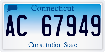 CT license plate AC67949