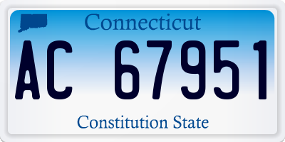 CT license plate AC67951