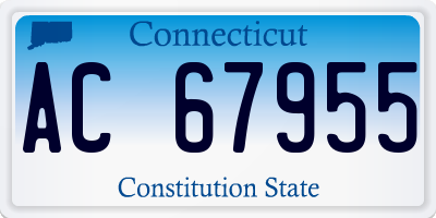 CT license plate AC67955
