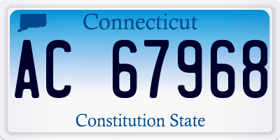 CT license plate AC67968