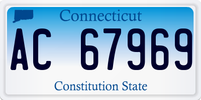 CT license plate AC67969
