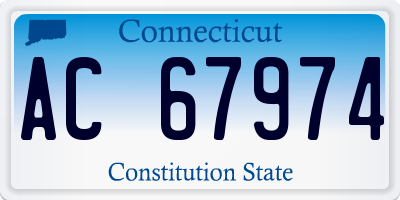 CT license plate AC67974