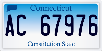 CT license plate AC67976