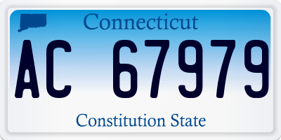 CT license plate AC67979
