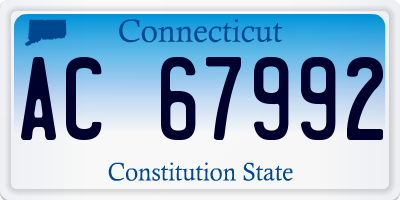 CT license plate AC67992