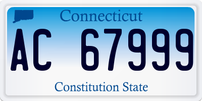 CT license plate AC67999