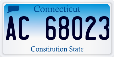 CT license plate AC68023