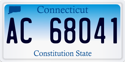 CT license plate AC68041