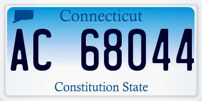 CT license plate AC68044
