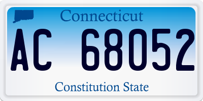 CT license plate AC68052