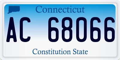 CT license plate AC68066