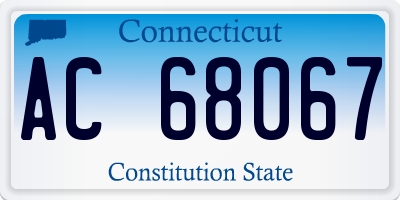 CT license plate AC68067