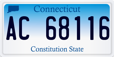 CT license plate AC68116