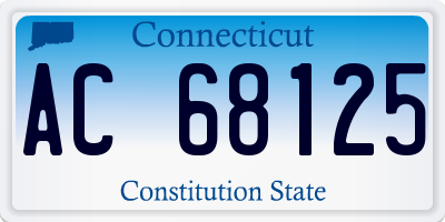 CT license plate AC68125