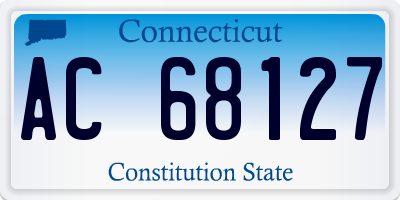 CT license plate AC68127