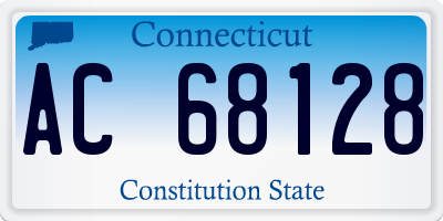 CT license plate AC68128