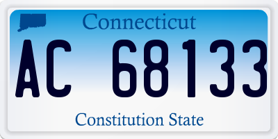 CT license plate AC68133
