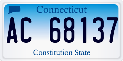 CT license plate AC68137
