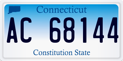 CT license plate AC68144