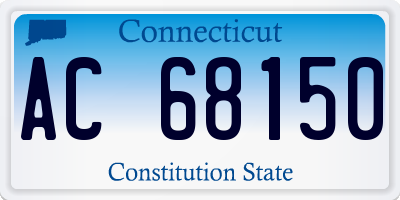 CT license plate AC68150