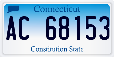 CT license plate AC68153