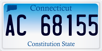 CT license plate AC68155