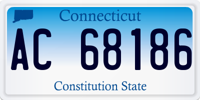 CT license plate AC68186