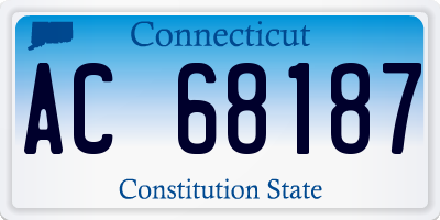 CT license plate AC68187