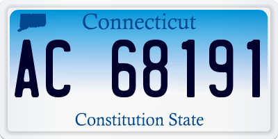 CT license plate AC68191
