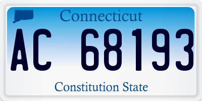 CT license plate AC68193