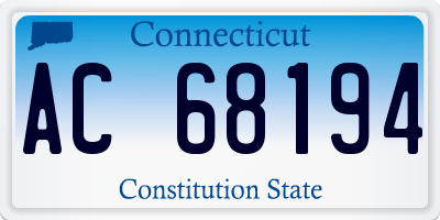 CT license plate AC68194