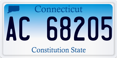 CT license plate AC68205
