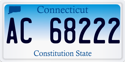 CT license plate AC68222