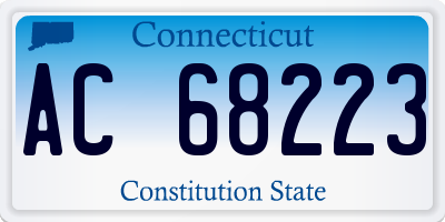 CT license plate AC68223