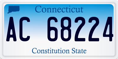 CT license plate AC68224