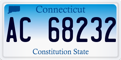 CT license plate AC68232