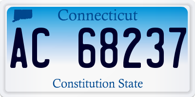 CT license plate AC68237