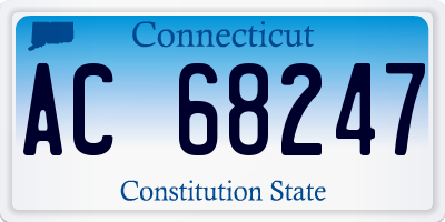 CT license plate AC68247