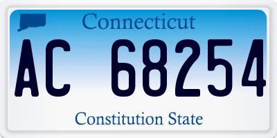 CT license plate AC68254