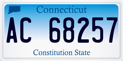 CT license plate AC68257